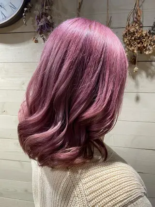 ミディアム カラー ヘアアレンジ ミズタ マイのヘアスタイル