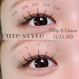 マツエク・マツパ 大阪梅田 SAKI 韓国風束感まつ毛のマツエク・マツパデザイン