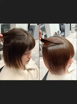 ミディアム 堀江 /木下椋麻のヘアスタイル