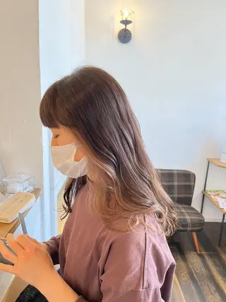 ロング カラー 伊藤ゆかり/髪質改善 /透明感カラーのヘアスタイル