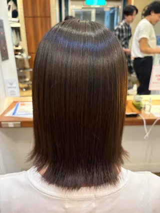 ミディアム HONOKA 縮毛矯正/艶カラーのヘアスタイル