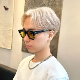 ショート カラー メンズ 岡田大志🇰🇷 中/韓メンズヘアのヘアスタイル