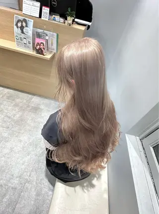 ロング カラー salowin梅田茶屋町suite所属・ハイトーンヘア/ 島崎　タクミのヘアスタイル
