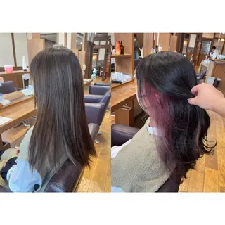 セミロング カラー ヘアアレンジ topstylist 野口　雅のヘアスタイル