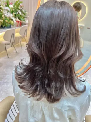 セミロング カラー ヘアアレンジ レイヤーカット/ 顔周り 五島巨幹のヘアスタイル