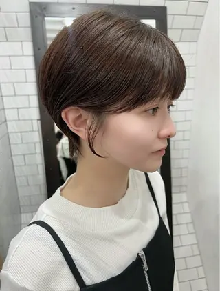 ショート 紙屋町ショート /ボブ　パーマ河内蓮のヘアスタイル