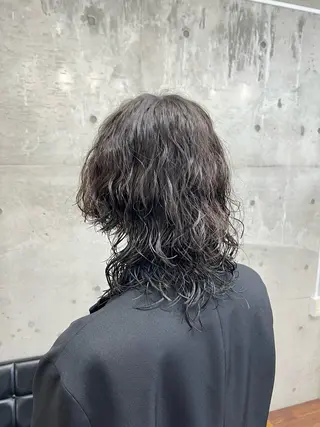 セミロング パーマ メンズ Yui/メンズカラー /シャドウパーマのヘアスタイル