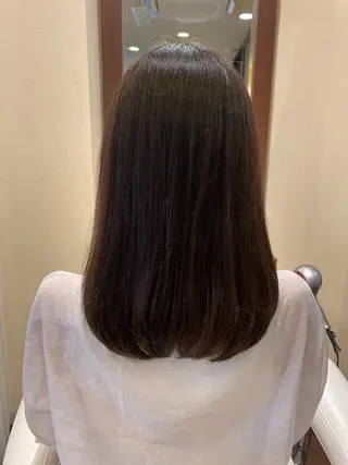 セミロング 艶ｶﾗｰ｜ｽﾄﾚｰﾄ 🍟yuki🍟のヘアスタイル