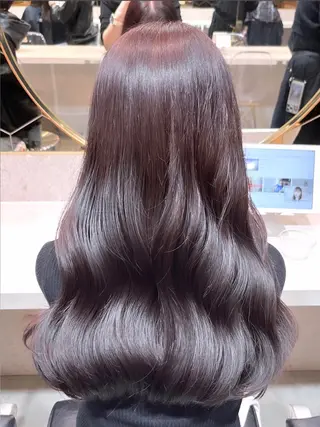 セミロング Loom.by Sea【新宿】所属・暖色カラー/新宿/韓 国風レイヤー鮫島志穂のヘアスタイル