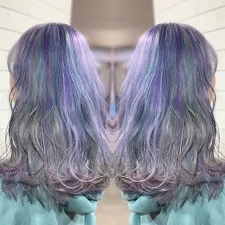 ロング カラー パーマ ヘアアレンジ メンズ キッズ ネイル マツエク・マツパ 髪質改善×ハイトーン 中田啄也のヘアスタイル