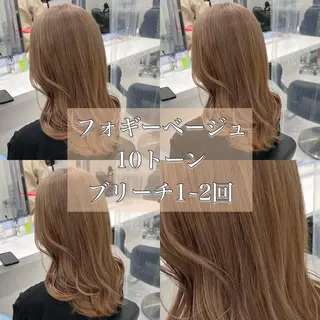 セミロング カラー ヘアアレンジ トレンドモテカラー 🩷色落ちまで可愛くのヘアスタイル