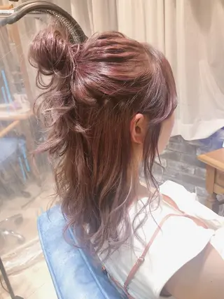 ミディアム ヘアアレンジ flammeum三軒茶屋店所属・あおき まなのヘアスタイル