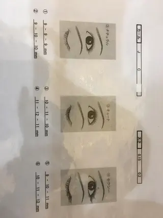 ネイル マツエク・マツパ キュピット 研修モデルアカウントのマツエク・マツパデザイン