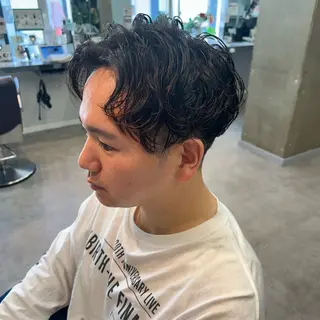 ショート パーマ メンズ 透明感カラー🫧 /有野ひかりのヘアスタイル