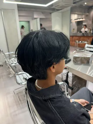 ショート カラー メンズ ブリーチ/パーマ特化 片平和寿のヘアスタイル