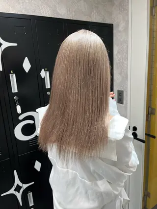 セミロング カラー 【美髪ハイトーン】 髪質改善/大和🎀のヘアスタイル