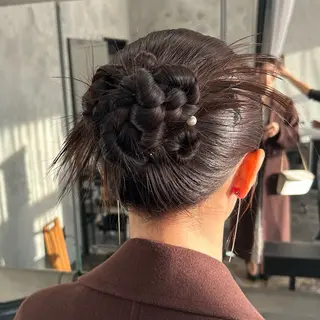 ヘアアレンジ 松川ヒナ｜韓国レイヤ /耳つぼジュエリーのヘアスタイル