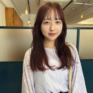 ロング カラー 暖色/パーマ 🌼クニトウメイのヘアスタイル