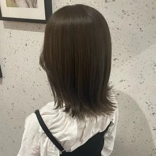 セミロング カラー 佐藤 あさみのヘアスタイル