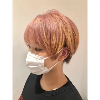 ショート カラー 推しカラー✨ オタク美容師ユウカのヘアスタイル
