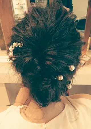 ヘアアレンジ ミディアム ヘアセット/髪質改善 /カラー/TADOのヘアスタイル