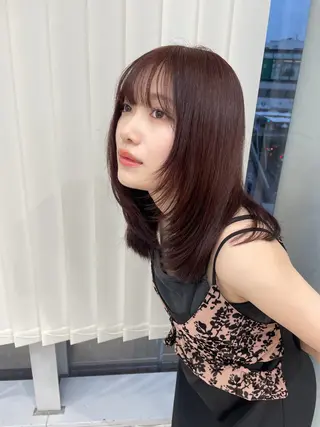 ミディアム カラー 透明感カラー 🩰あさのヘアスタイル