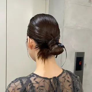 セミロング ヘアアレンジ 👩🏼🪄ありむら もえ/京都駅🍐のヘアスタイル