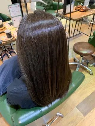 ミディアム カラー 似合わせカラー/艶 髪質改善/ヨシザキのヘアスタイル