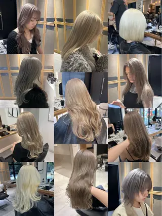 カラー miko🪽地毛風/ ハイトーン/レイヤーのヘアスタイル