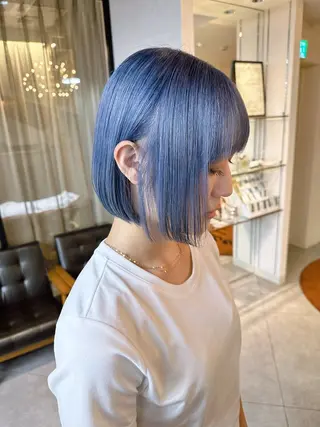 ミディアム カラー ウルフとハイトーン みっちー✂️のヘアスタイル