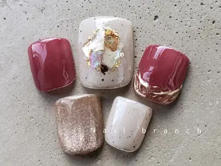 ミディアム カラー パーマ ヘアアレンジ メンズ キッズ アイブロウ マツエク・マツパ ネイル Nail branchのネイルデザイン