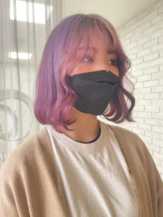 ミディアム カラー 艶ハイトーン👑♡ NATSUKIのヘアスタイル