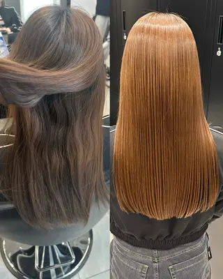 ロング パーマ HARUKI MINATO japan 仙台店所属・✨【髪質改善/縮毛 矯正】✨ゆうほのヘアスタイル