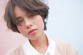 ショート カラー 似合わせ レイヤー須川のヘアスタイル