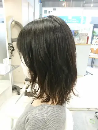ミディアム nagane sayakaのヘアスタイル