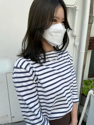 ミディアム カラー Chiho / 梅田 / ボブ/ パーマのヘアスタイル