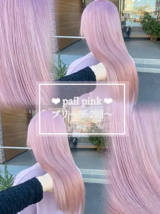 ロング カラー RINOSHORES所属・yume🫧 ハイトーン/ブリーチのヘアスタイル