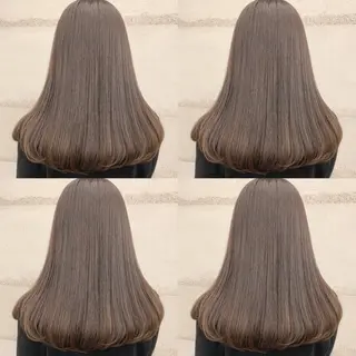 ミディアム カラー 透明感/オリーブ/ グレージュ/YUKAのヘアスタイル