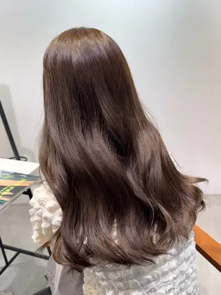 ロング カラー ヘアアレンジ ブリーチなしカラー /ベージュ/安形翔のヘアスタイル