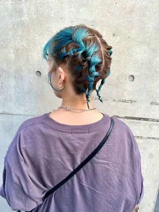 ミディアム カラー ヘアアレンジ 宮川 日菜子のヘアスタイル