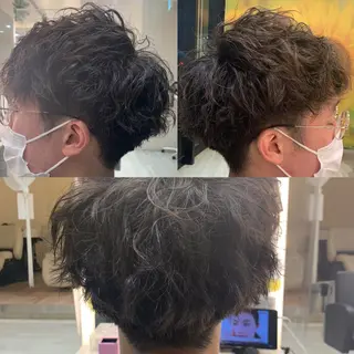 パーマ メンズ レイヤー／パーマ 西山賢志のヘアスタイル