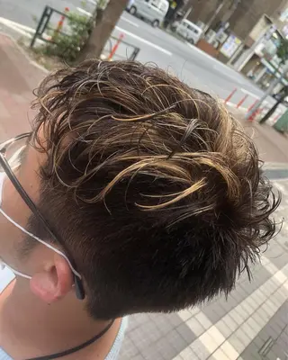 カラー メンズ 縮毛矯正⭐️ 桜場裕一のヘアスタイル