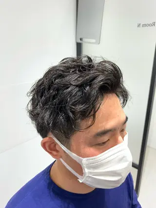 ショート パーマ メンズ GO TODAY シェアサロン 名古屋パルコ所属・仲地 大地のヘアスタイル