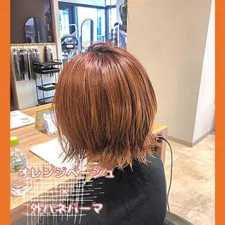 ショート カラー パーマ 💎エクステ専門店 BIZE梅田🇰🇷のヘアスタイル