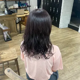 ミディアム カラー パーマ あおい 🍒暖色カラーのヘアスタイル