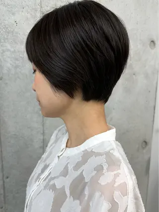 ショート カラー 小顔ボブ/お悩み解決 /ボブパーマ/とういのヘアスタイル