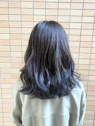 セミロング カラー 髪質改善 ヒデのヘアスタイル