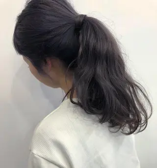 ロング カラー ニシオカ タクヤのヘアスタイル