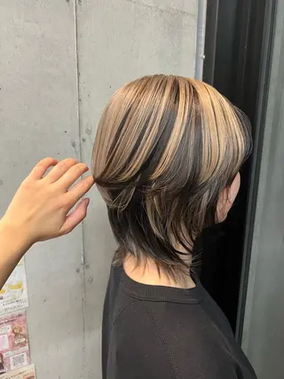 セミロング カコ/レイヤーカット ヘアアレンジのヘアスタイル