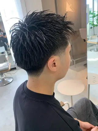 ショート パーマ メンズ フェードカット/メン ズパーマ/森巧真のヘアスタイル